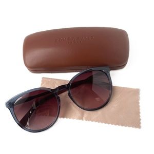 Longchamp Women Sunglasses, Cat Eye, Blue Frame with Brown Lens, LO6065 56mm